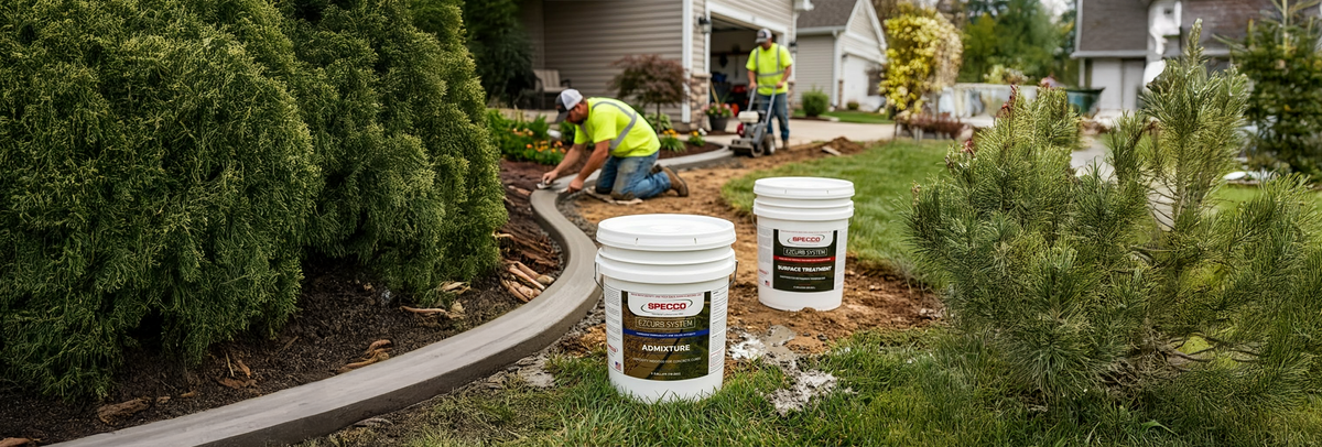 EZCURB decorative concrete curbing